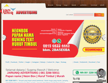 Tablet Screenshot of jariuniqadvertising.com